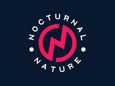 Nocturnal Nature Logo aventura club event club logo crimson lightning logo night nocturnal nature party