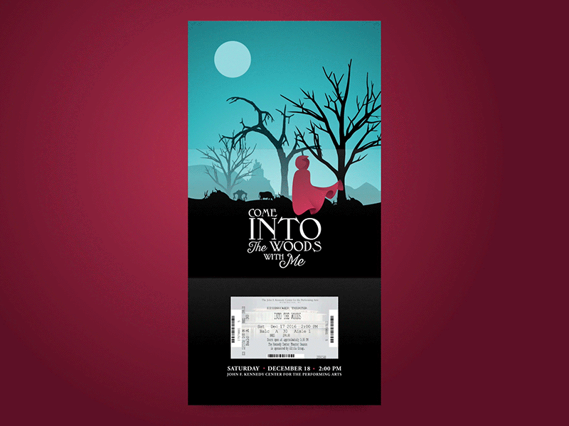 Into The Woods animation card illustration into the woods play principle for mac print red riding hood wolf