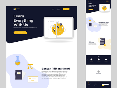 Landing Page Website Design: Darasa Course design landingpage ui ux web website