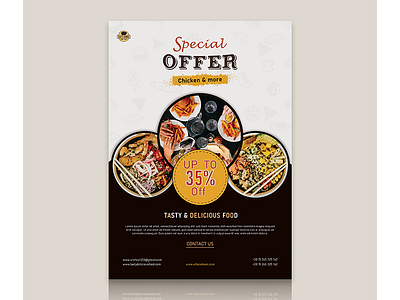 Restaurant Poster/flayer Design. branding design graphicdesign illustration logo minimal print design