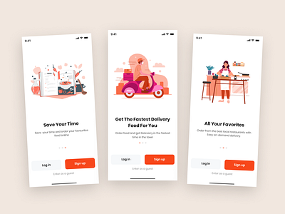 Food Delivery App | Onboarding Screen UI