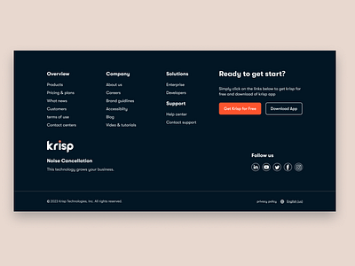 Krisp Footer Re-design