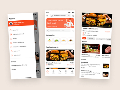 Food Fest Food Delivery Mobile app | Home Screen