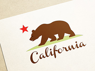 California Grizzly Bear bear california flag grizzly star