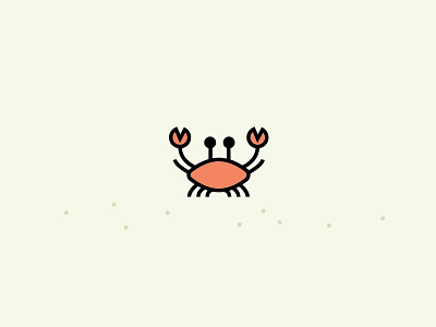Tiny Crab claws crab illustration sand seafood tradesy
