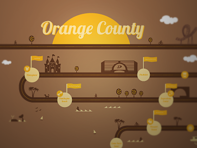 Orange County Map anaheim ducks brown california disneyland map orange county white yellow
