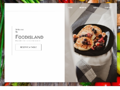 Restaurant Website design ui web