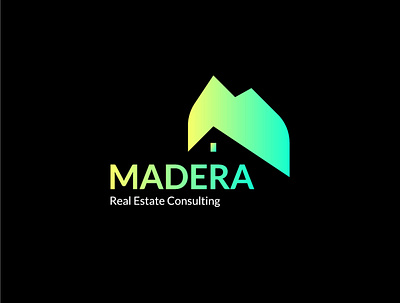 Madera bold branding building concept consulting design gradient graphic graphic design home house icon illustration logo logo design madera minimal modern real estate vector