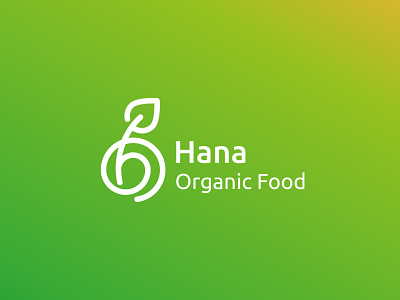 Hana - Organic Food branding design food graphic green icon illustration logo minimal organic organic food vector