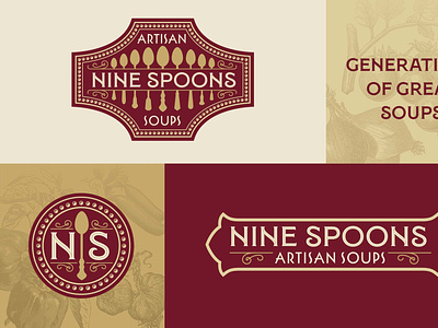 Nine Spoons Branding branding design graphic design logo typography