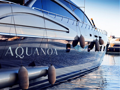 Aquanoa Yacht Logo aqua blue brand logo branding design create brand dark blue elegant graphic designer graphicdesign logos logotype luxury luxury brand luxury logo sailing sea yacht yacht club yacht logo yachting