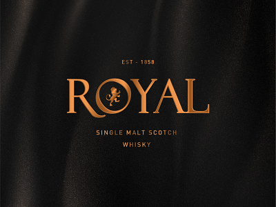 Royal Logo - Single Malt Scotch Whisky agency black brand creation brand identity branding design designstudio gold graphicdesign logo logos royal scotch web whiskey whiskey and branding whiskey label whiskey logo