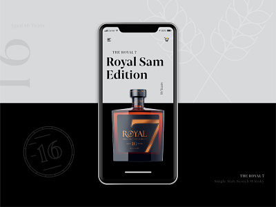 Royal 7 Ui Design app design brand creation branding designstudio graphicdesign logo logos luxury mobile app mobile design royal ui ui design whiskey whiskey and branding whiskey label