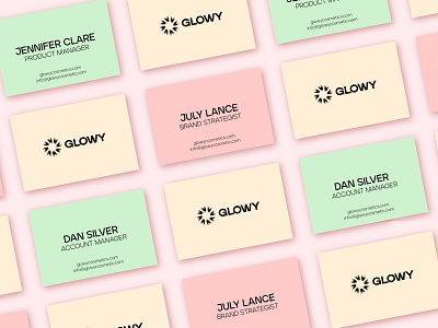 Glowy Cosmetics Business Cards