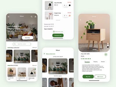Klaus Furniture app (IOS) Mobile
