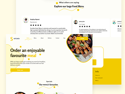 S kitchen - restaurant web design branding branding design design food app food website illustration logo minimal mobile ui product design ui uiux ux vector web design