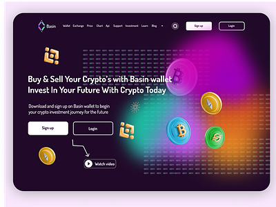 Crypto wallet - A crypto currency landing page