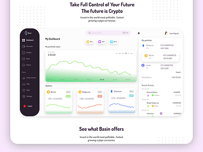 Crypto wallet - A crypto currency wallet landing page