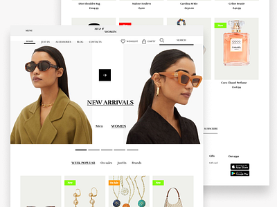 Men & women - E-commerce fashion store branding branding design design e commerce illustration logo minimal mobile ui online shop design ui uiux vector web deign