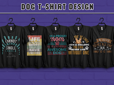 Dog T-shirt Design Bundle.