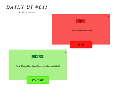 Flash Message #011 daily 100 challenge dailyui dailyuichallenge