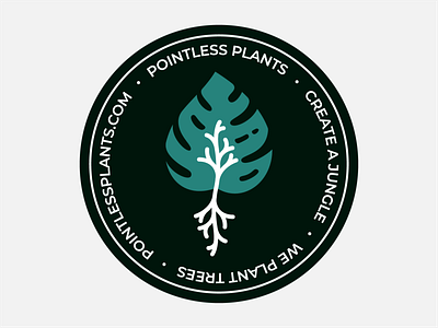 Logo for Pointless Plants branches brand identity branding clean farming home jungle leaves logo logo design plant logo plants root seed startup