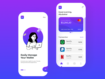 Wallet App app app design banking app branding design finance app illustration illustration art new design new web design ui ui ux ui ux design ux web web design website