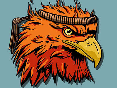 Phoenix logo bird fire illustration logo muay thai nature phoenix procreate