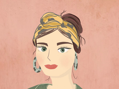 Headscarf Friday design digitial drawing faces fashion illustration headscarf illustration portrait illustration