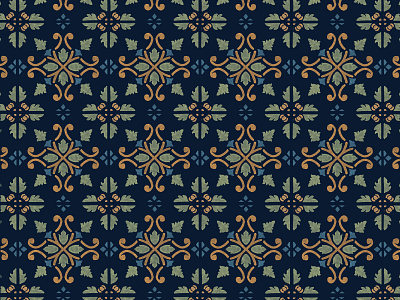 Lisbon Tiles, Dark Blue
