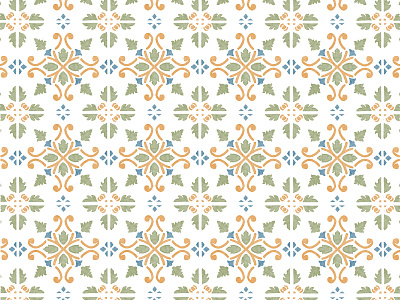 Tiles Of Lisbon, Orange and Green design digitial drawing editorial illustration illustration lisbon pattern portugal surface design tiles travel art