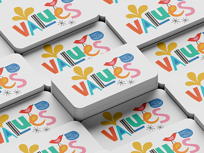 Values Cards handlettering illustration teambuilding typography values