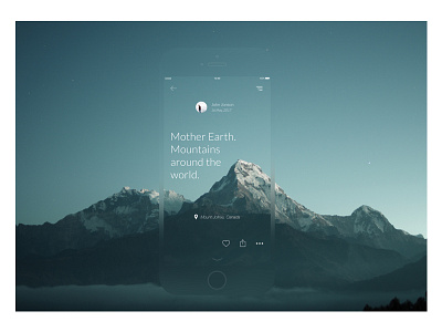 Single Screen app UI app mountain single screen transparency ui design