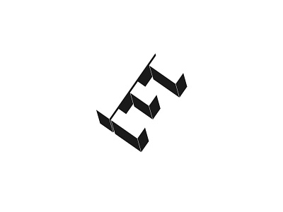 E bw e letter logo shapes symbol