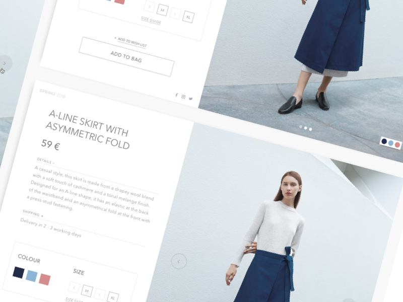 Fashion store page design by Andrejus Zem on Dribbble