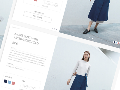 Fashion store page design clothes fashion minimal store web design white