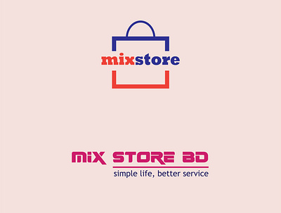 Mixstore Logo brandding branding design illustration logo logo design