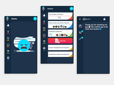 Noteto - Note Taking App app app design clean concept mobile mobile app design mobile design notepad notes notes app