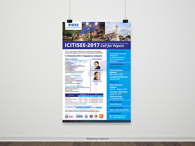 poster ICITISEE 2017 branding conference design flat illustration minimal portfolio poster posters publications ux
