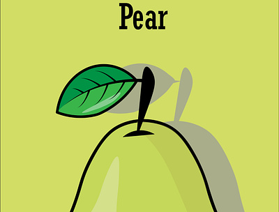 green Pear design fruit green illustration pear vector
