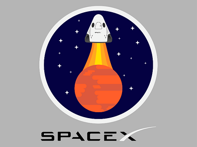 SpaceX mission to mars logo aircraft astronaut blue grade nasa orange red space spaceship spacex