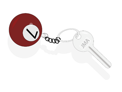 My house key art design dribbbler freelance grey illustrator key keys like logo red seven shadow