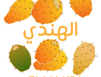 CACTUS fruit adobe africa art cactuisfruit cactus design dz fruit green illustration illustrator orange sweet yellow