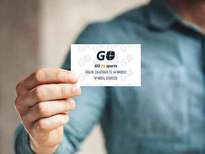 GO FIT sports Business Card branding business businesscard design fitness illustrator logo