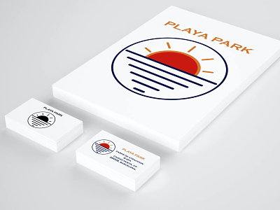 PLAYA PARK LOGO & BUSINESS CARD branding business logo design logotype park playa playapark spain