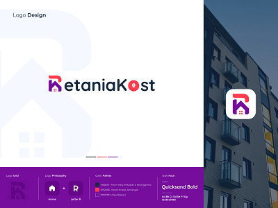 Retania Kost Logo branding design icon illustration logo vector