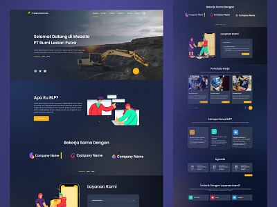 PT. Bumi Lestari Putra Web Design (Dark Mode)