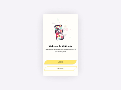 Welcome Screen of Design App