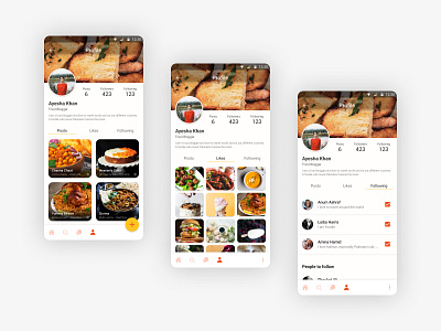 Food Blogger Profile; Blog App