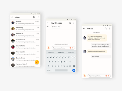 Blog App | Message Screens